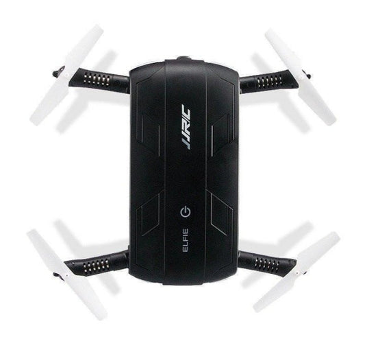 JJRC H37 Elfie foldable mini selfie drone with black body and white propellers on Tampa Home & Garden Store