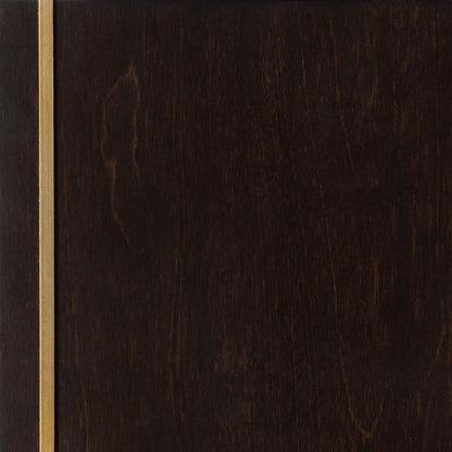 Drea panel bed dark wood close-up with light edge trim by HouseOfZazla on Tampa Home & Garden Store
