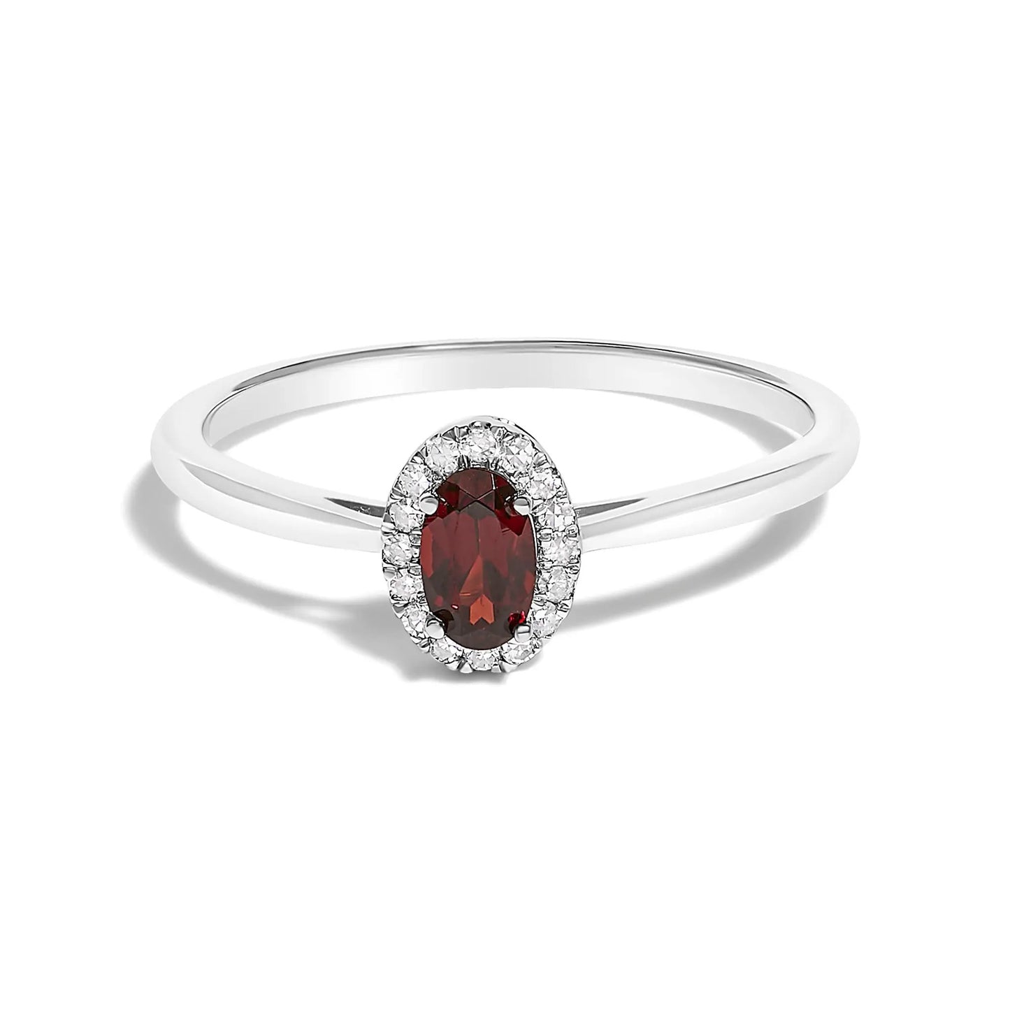 10K white gold oval purple amethyst halo ring with diamond accent, size 6.5 on Tampa Home & Garden Store