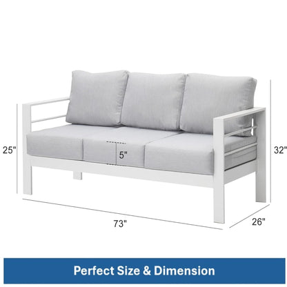 Three Seat Outdoor Sofa and Thick Cushions