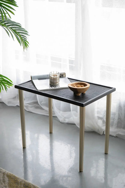 Bohemian Nesting Side Tables Set in Black Gold