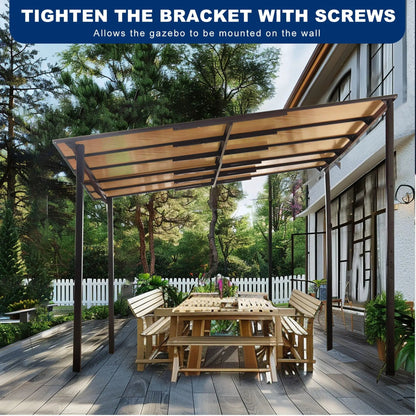 Wall Mounted Outdoor Pergola Gazebo Heavy Duty