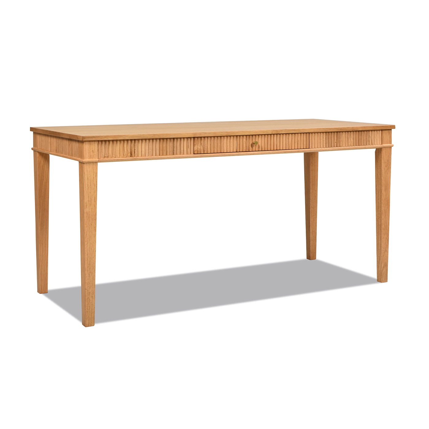 Dumont Modern Farmhouse 1-Drawer Fluted Writing Desk in Natural Blonde by HouseOfZazla on Tampa Home & Garden Store
