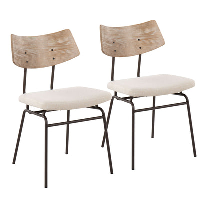 Mid Century Modern Chair Set of 2 by HouseOfZazla with upholstered seats and wood backs on Tampa Home & Garden Store