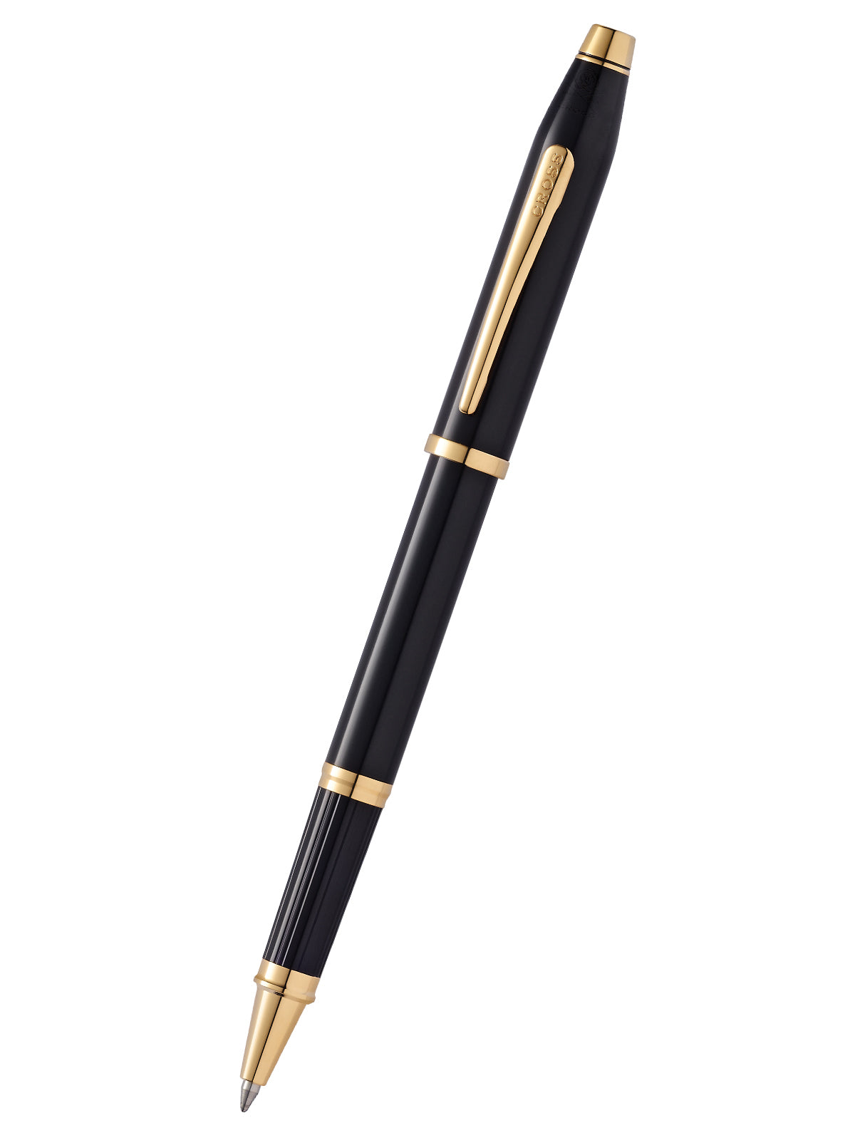 Century II Classic Black Rollerball Pen by A.T. Cross with gold-tone clip and nib on Tampa Home & Garden Store