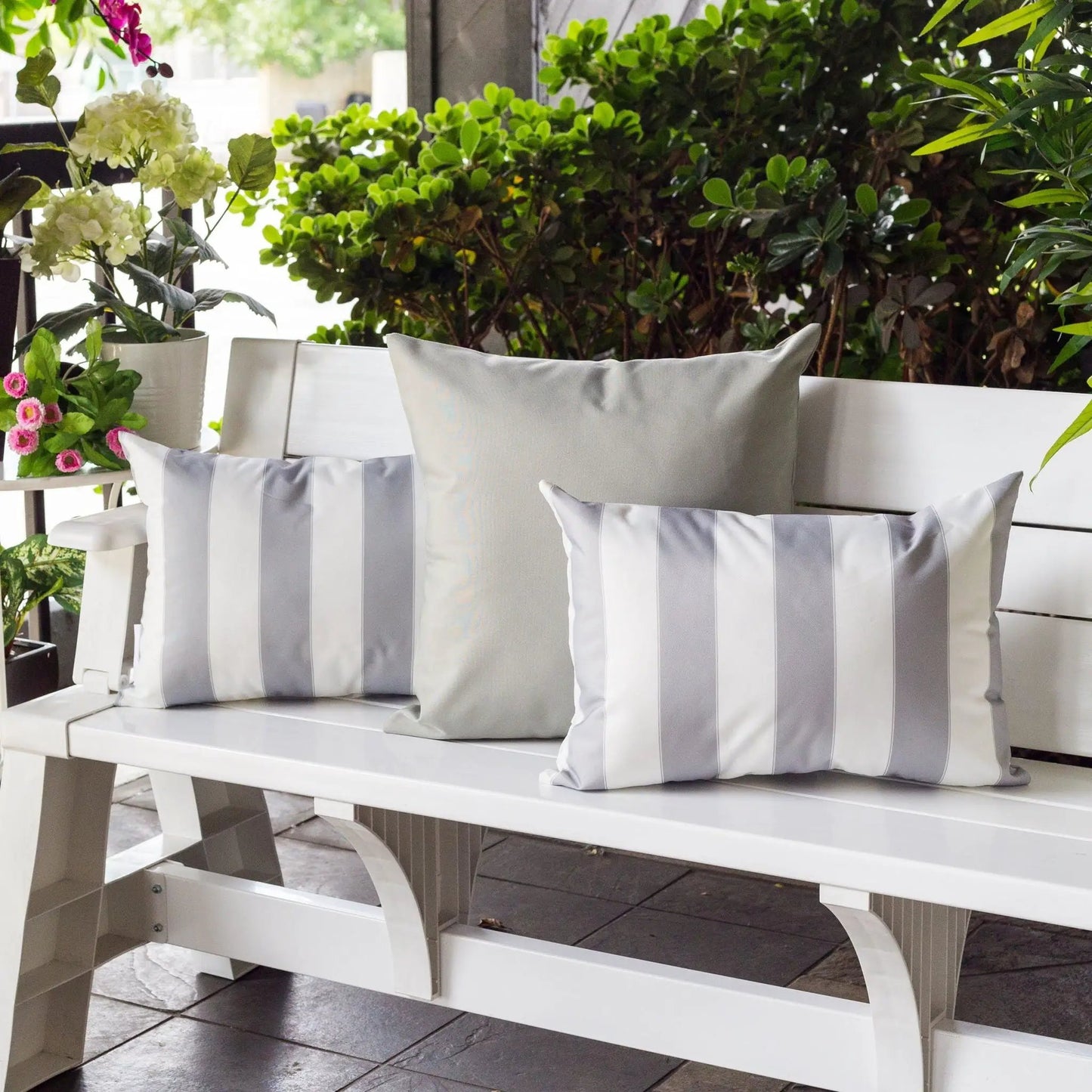 Horizon Stripe Pillow Outdoor and Indoor