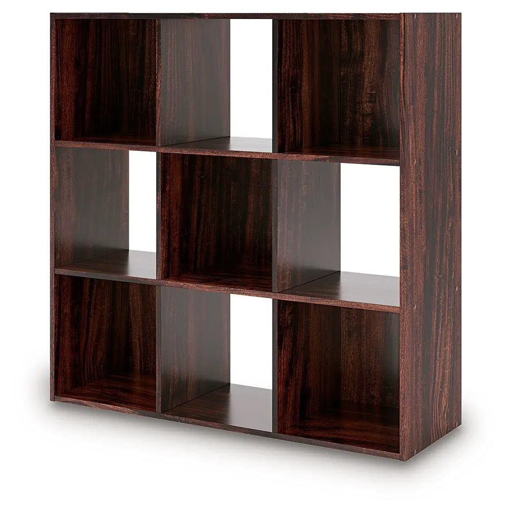 Glosmount cube organizer with 9 open cubbies in dark wood veneer by Unique Piece Furniture on Tampa Home & Garden Store