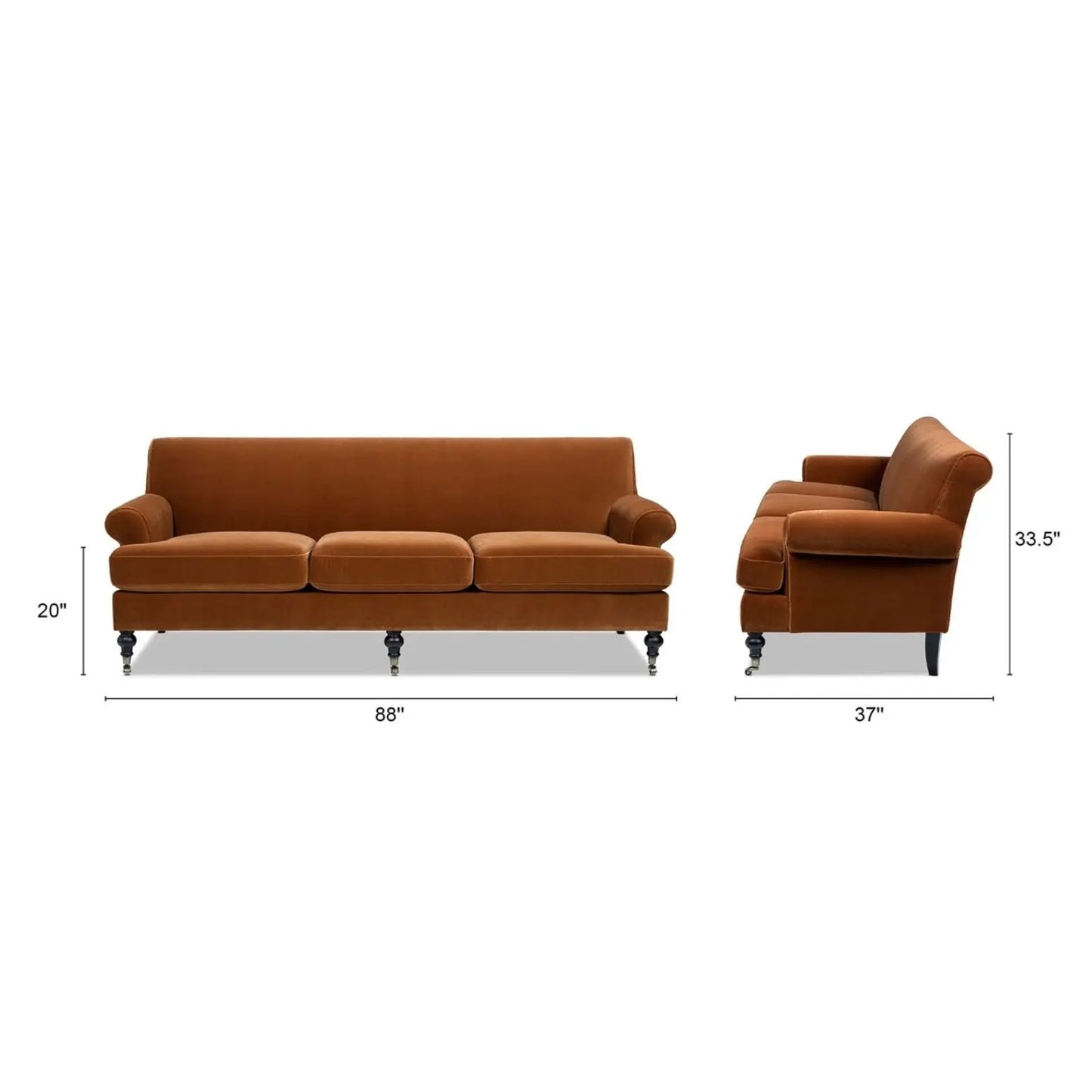 Alana Lawson Modern Three Cushion Tightback Sofa