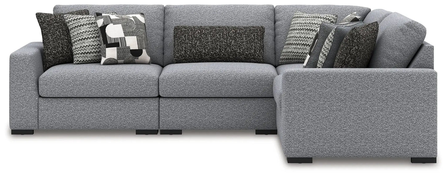 Bealton sectional, gray boucle stationary sofa with cushions by Unique Piece Furniture on Tampa Home & Garden Store