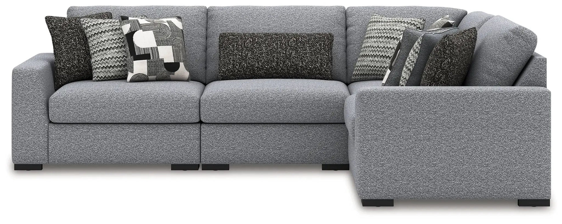 Bealton sectional, gray boucle stationary sofa with cushions by Unique Piece Furniture on Tampa Home & Garden Store