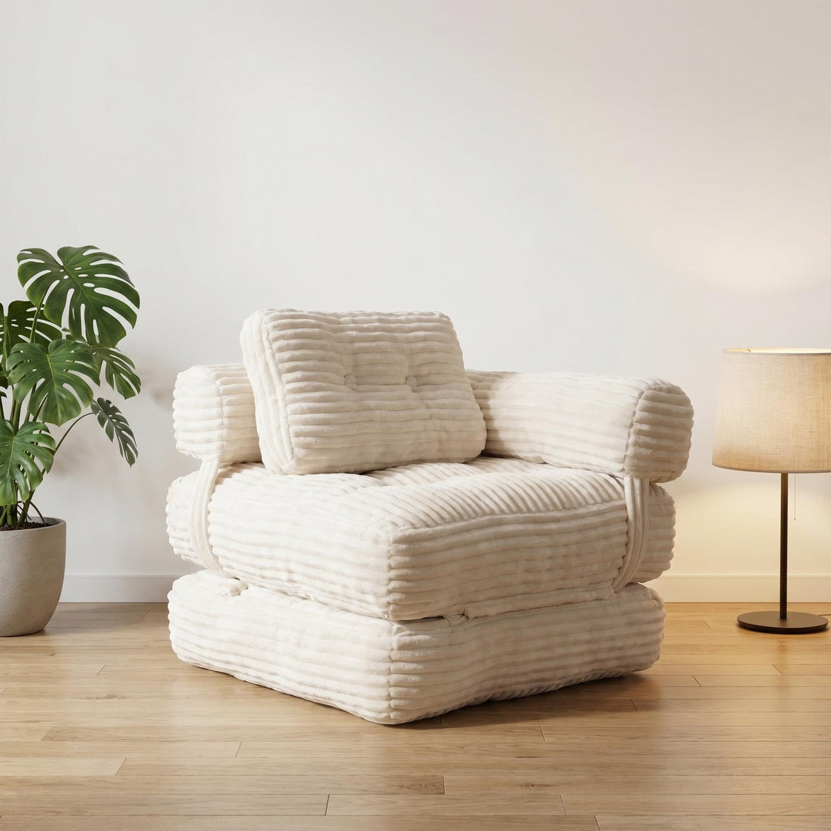 Boneless Foldable Floor Sofa Bed and Pillow