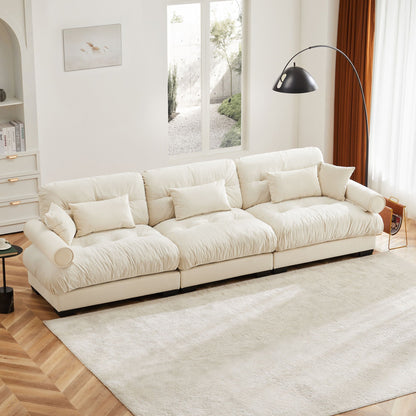 Large Modern Sofa With Cloud Comfort And Pillows
