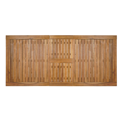 The Adjustable Acacia Wood Outdoor Dining Table
