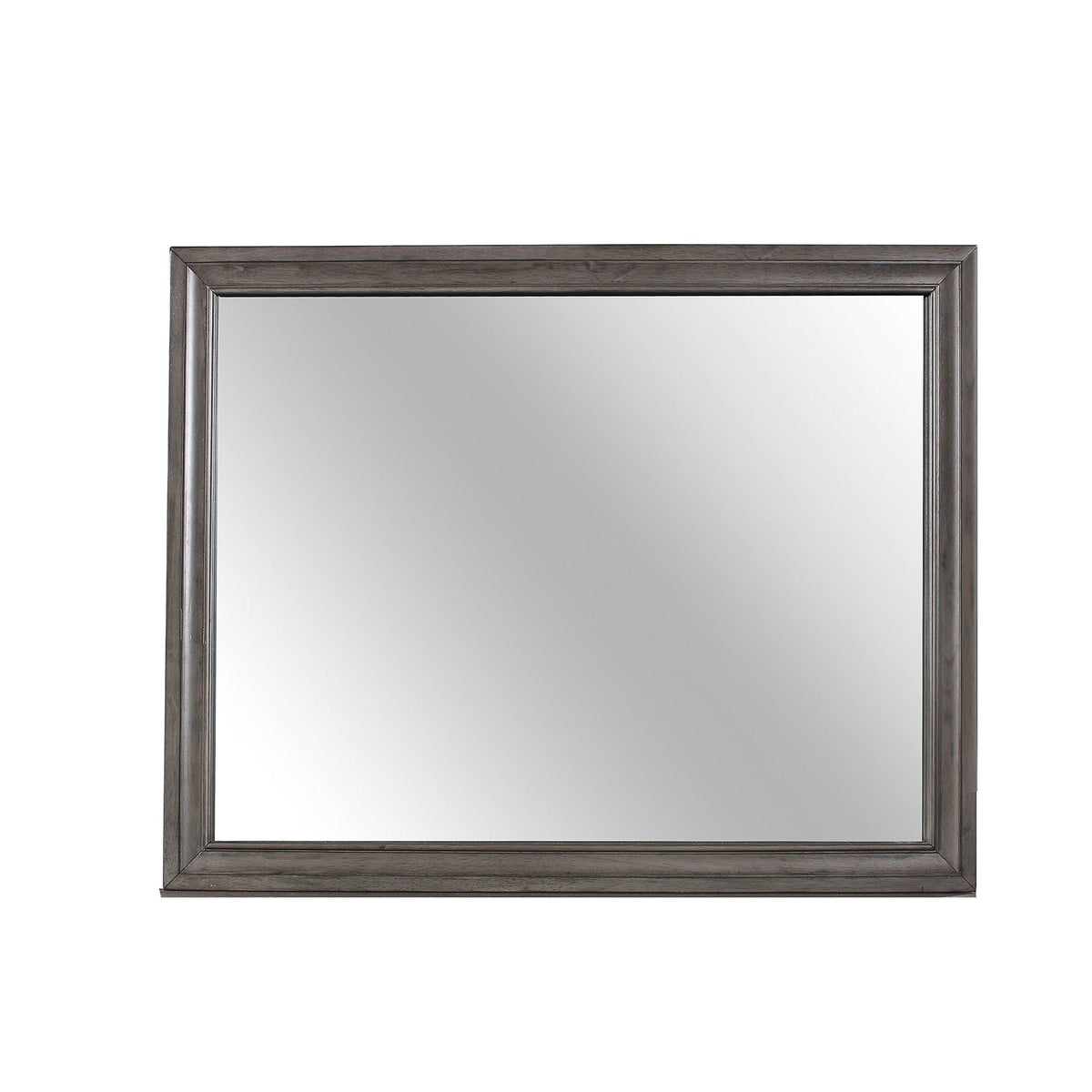 Ryder Gray Sparkle Wall Mirror with beveled glass, dark wood frame by HouseOfZazla on Tampa Home & Garden Store