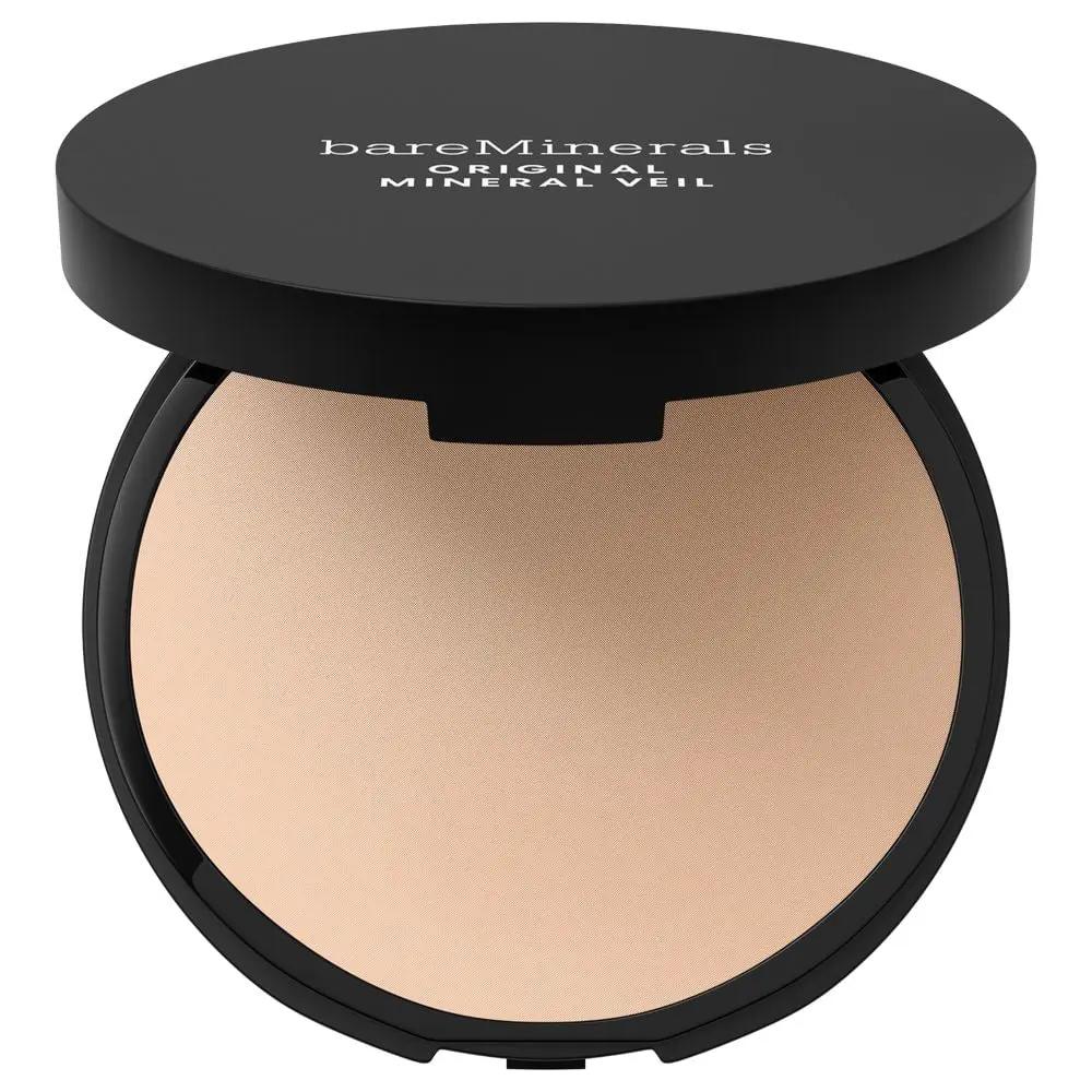 bareMinerals Original Mineral Veil pressed powder in light beige, black compact on Tampa Home & Garden Store