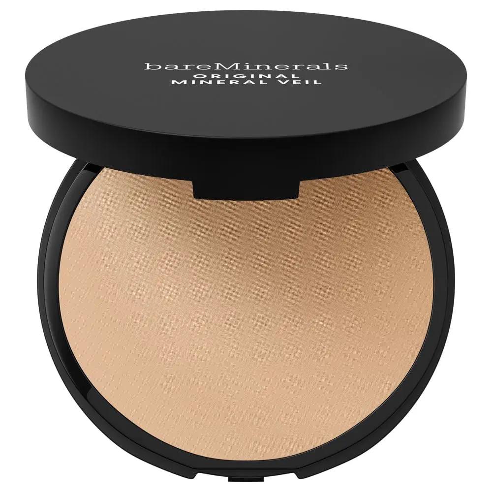 bareMinerals Original Mineral Veil pressed powder compact beige shade Nava Beauty face powder on Tampa Home & Garden Store