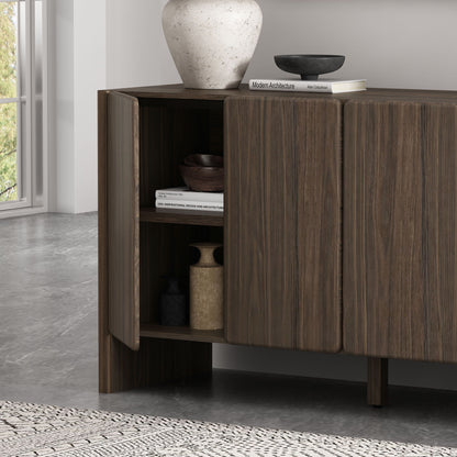 Linda Sideboard with adjustable shelves and soft close doors dark brown wood HouseOfZazla on Tampa Home & Garden Store