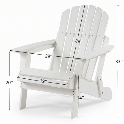 Oversize Wooden Folding Adirondack Patio Chair