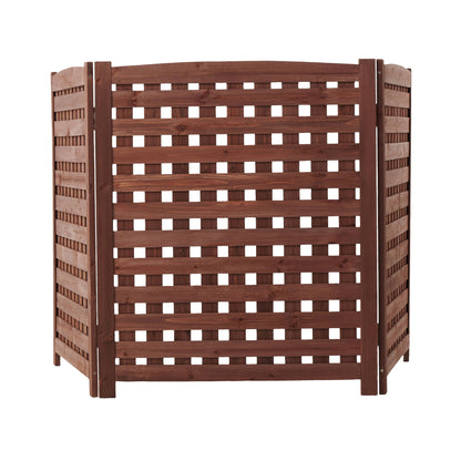 Three Wooden Fences and Outdoor AC Privacy