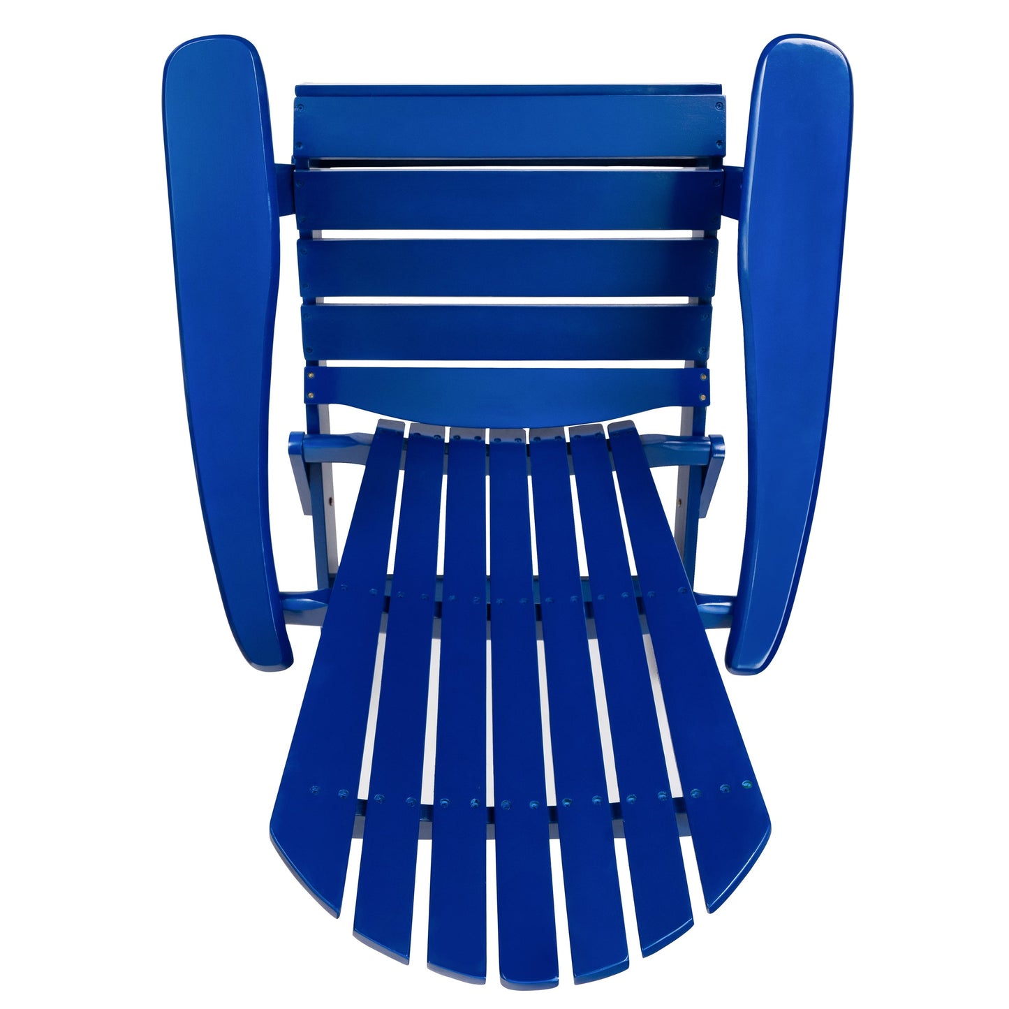 Malibu Adirondack Chair blue outdoor folding chair with slatted back by HouseOfZazla on Tampa Home & Garden Store