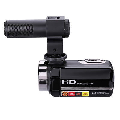 HDV-301STRM HD camera with external microphone mounted on top, black handheld camcorder on Tampa Home & Garden Store