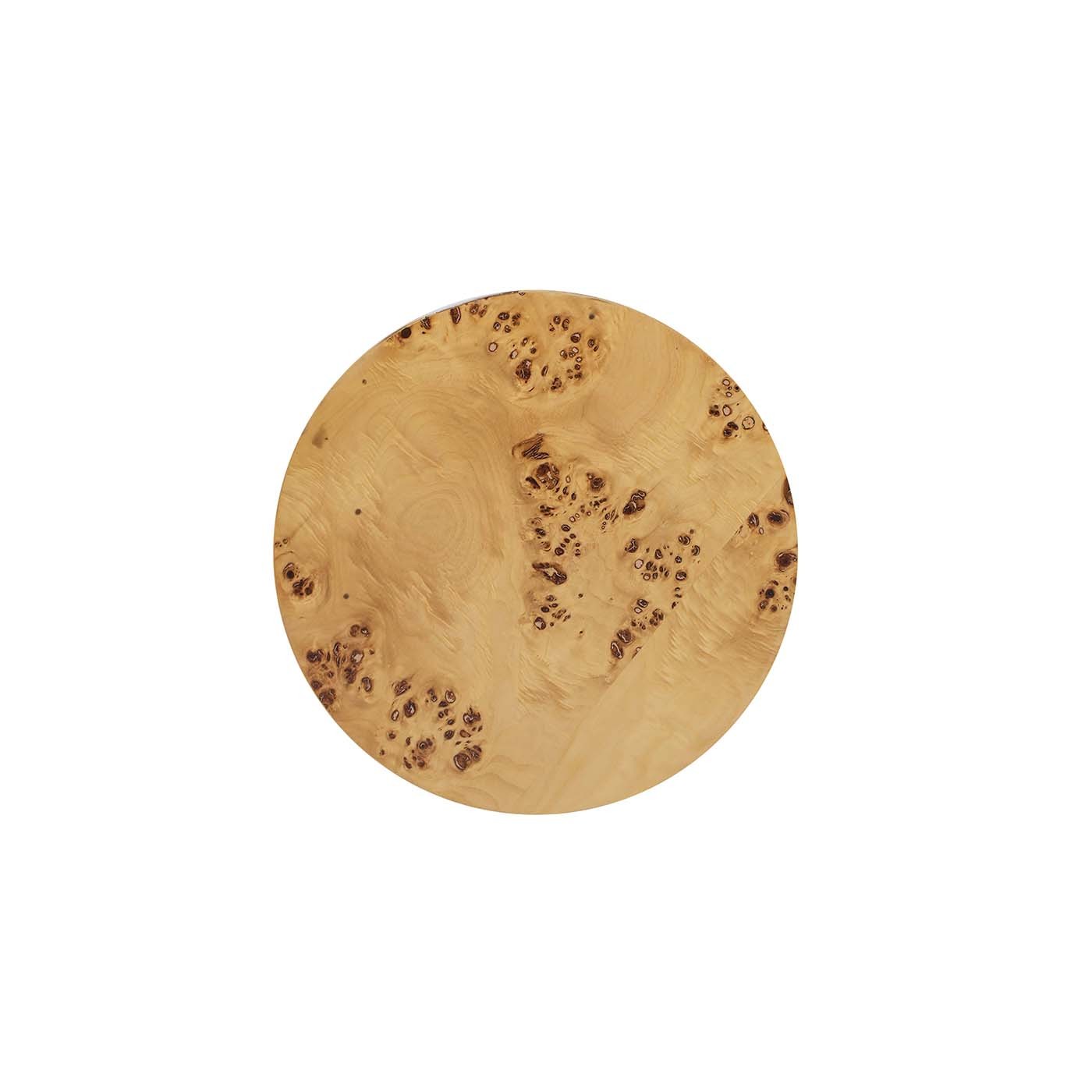 Nebula 22in Accent Side Table burl wood round top warm brown by HouseOfZazla on Tampa Home & Garden Store on Tampa Home & Garden Store