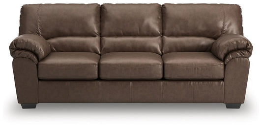 WillowBend stationary sofa brown leather with rolled arms, 3-seat, Unique Piece Furniture on Tampa Home & Garden Store