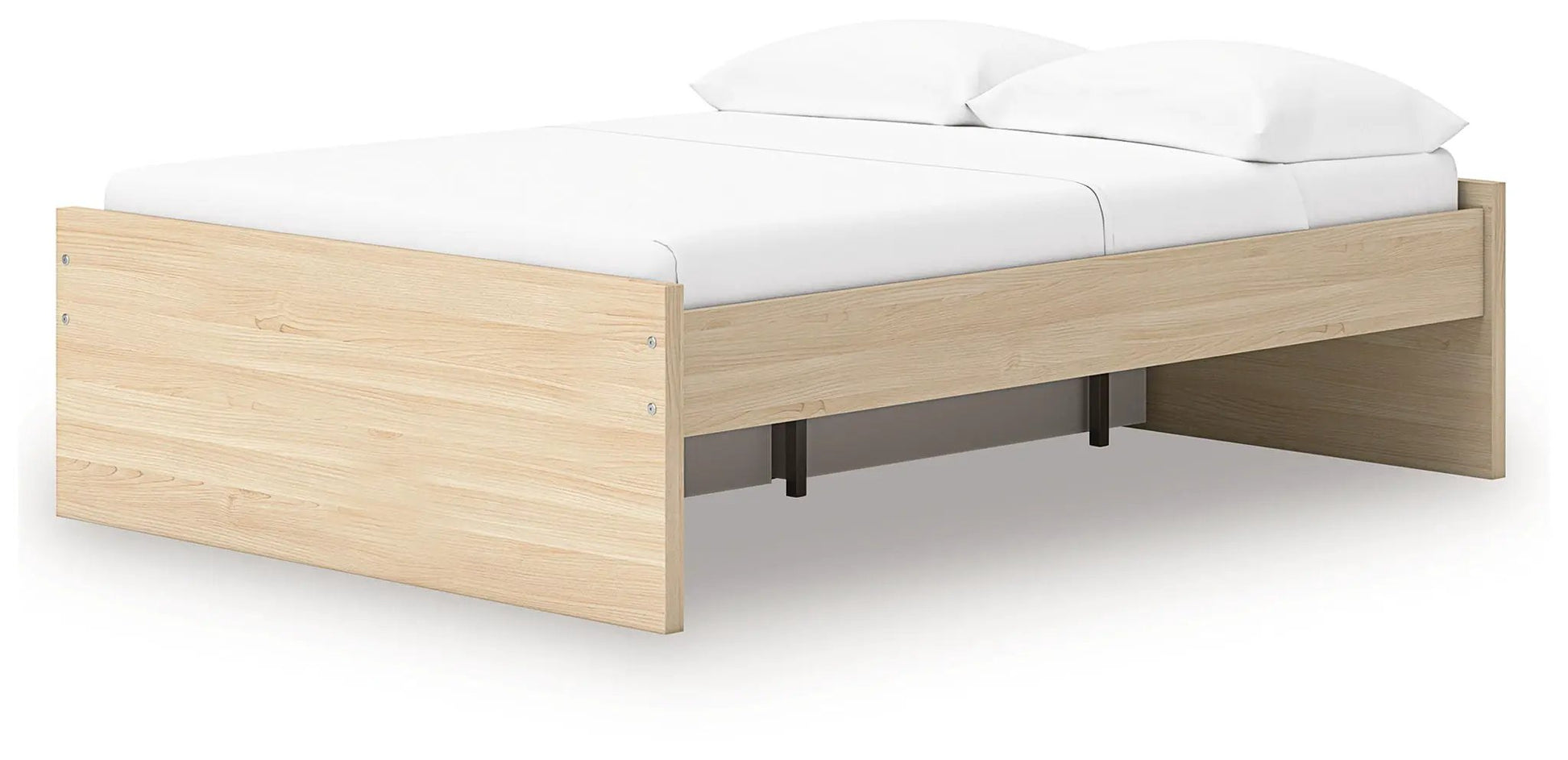 Onita Platform Bed storage bed in light oak wood with low-profile frame on Tampa Home & Garden Store