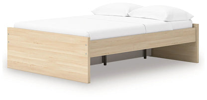 Onita Platform Bed storage bed in light oak wood with low-profile frame on Tampa Home & Garden Store