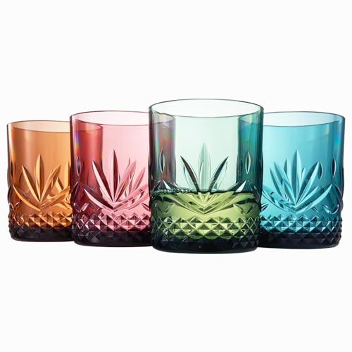 Onix Acrylic Lowball Glassware Set of Four