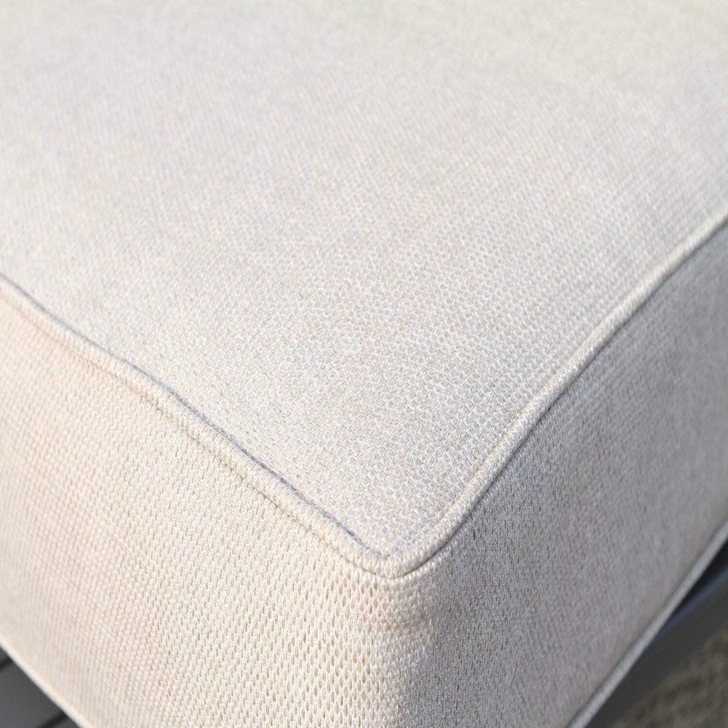 Premium Outdoor Wicker Ottoman and Cushion Set