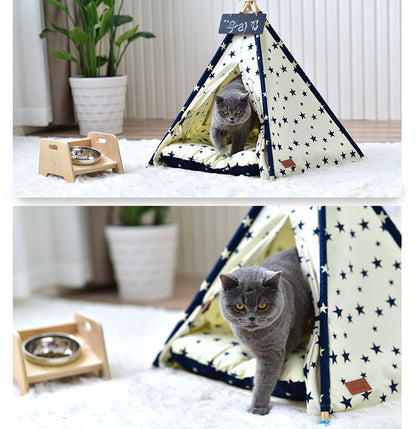 Portable Washable Pet Tent star-print fabric for cats and dogs, Sell My Stuff tent on Tampa Home & Garden Store