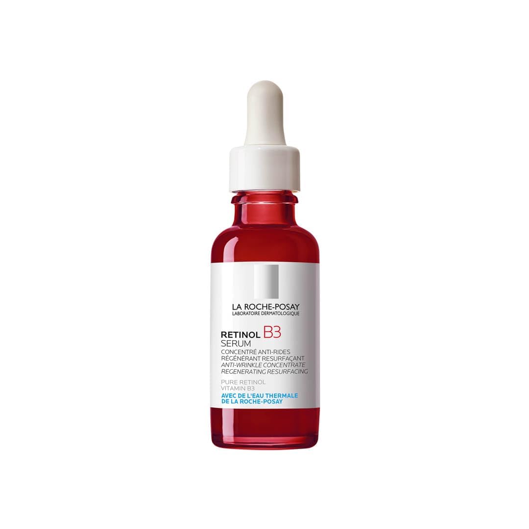 La Roche-Posay Retinol B3 Serum bottle with dropper, red glass anti-aging face serum on Tampa Home & Garden Store