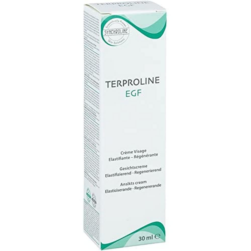 Face cream Synchroline Terproline EGF 30 ml box, white with green accents, Beauty Care Bag on Tampa Home & Garden Store