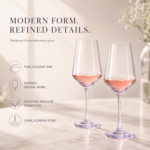 Monet Purple Stemmed Wine Glassware Set of Two