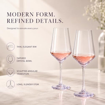 Monet Purple Stemmed Wine Glassware Set of Two