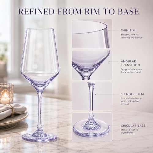 Monet Purple Stemmed Wine Glassware Set of Two