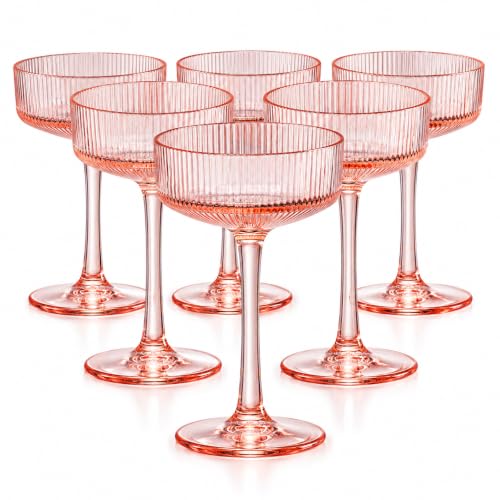 Madrid Acrylic Champagne Coupe Glassware Set of 6