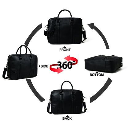Texas Black Leather Briefcase - Tampa Home & Garden Store