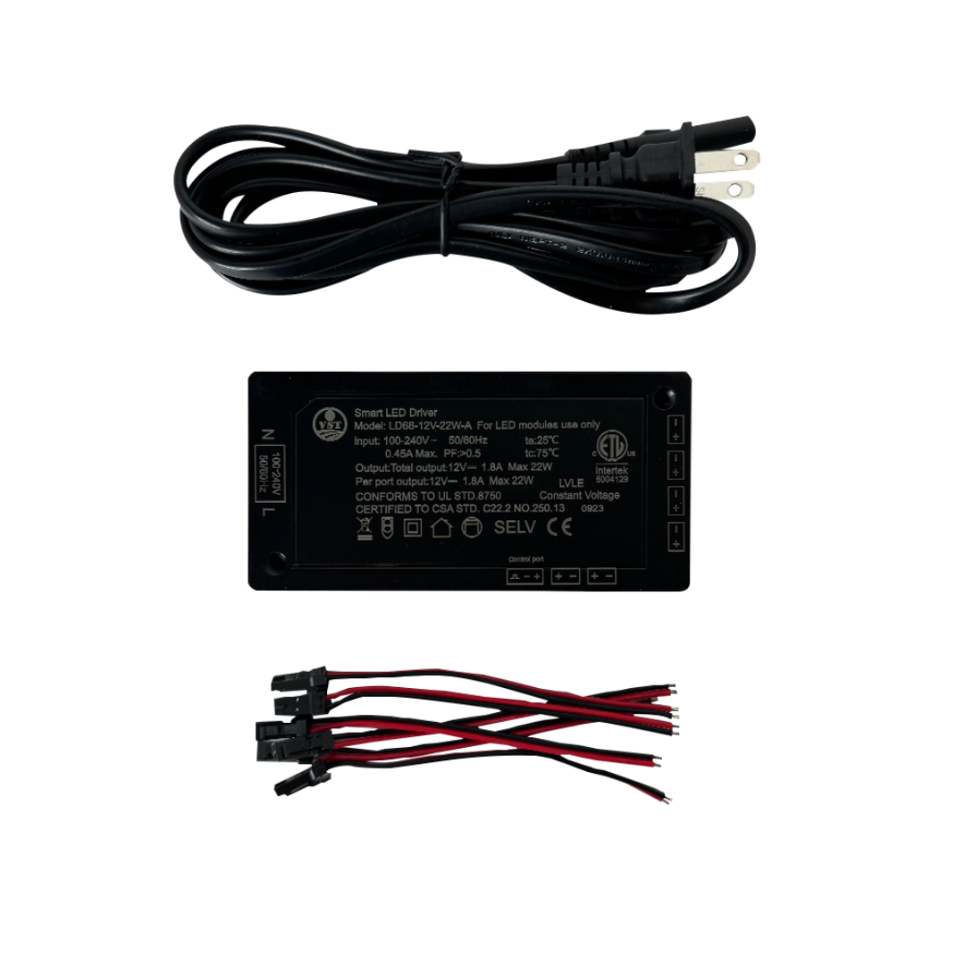 TSDC22 – Transformador de alta resistencia de 12 V CC y 22 W para módulos LED 