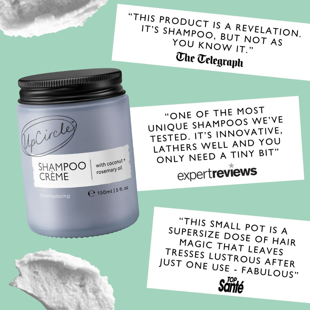 Shampoo Crème UpCircle jar jumbo lavender container with coconut + rosemary oil on Tampa Home & Garden Store