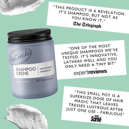 Shampoo Crème UpCircle jar jumbo lavender container with coconut + rosemary oil on Tampa Home & Garden Store