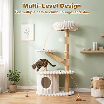 41-Inch Cat Tree by DirectDeals with real wood branches and rope-wrapped perches on Tampa Home & Garden Store