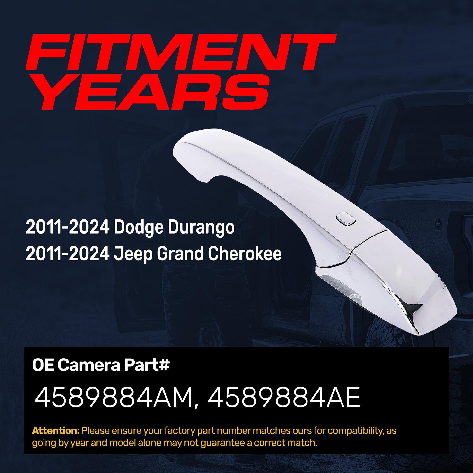 Exterior chrome door handle replacement for Dodge Durango and Jeep Grand Cherokee on Tampa Home & Garden Store