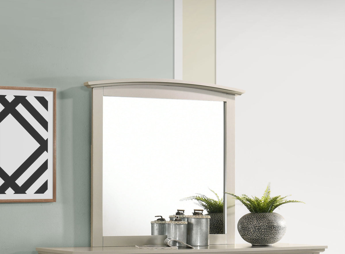 Elegant Modern Farmhouse Wall Mirror Low Distortion Glass Pearl Silver finish by HouseOfZazla on Tampa Home & Garden Store