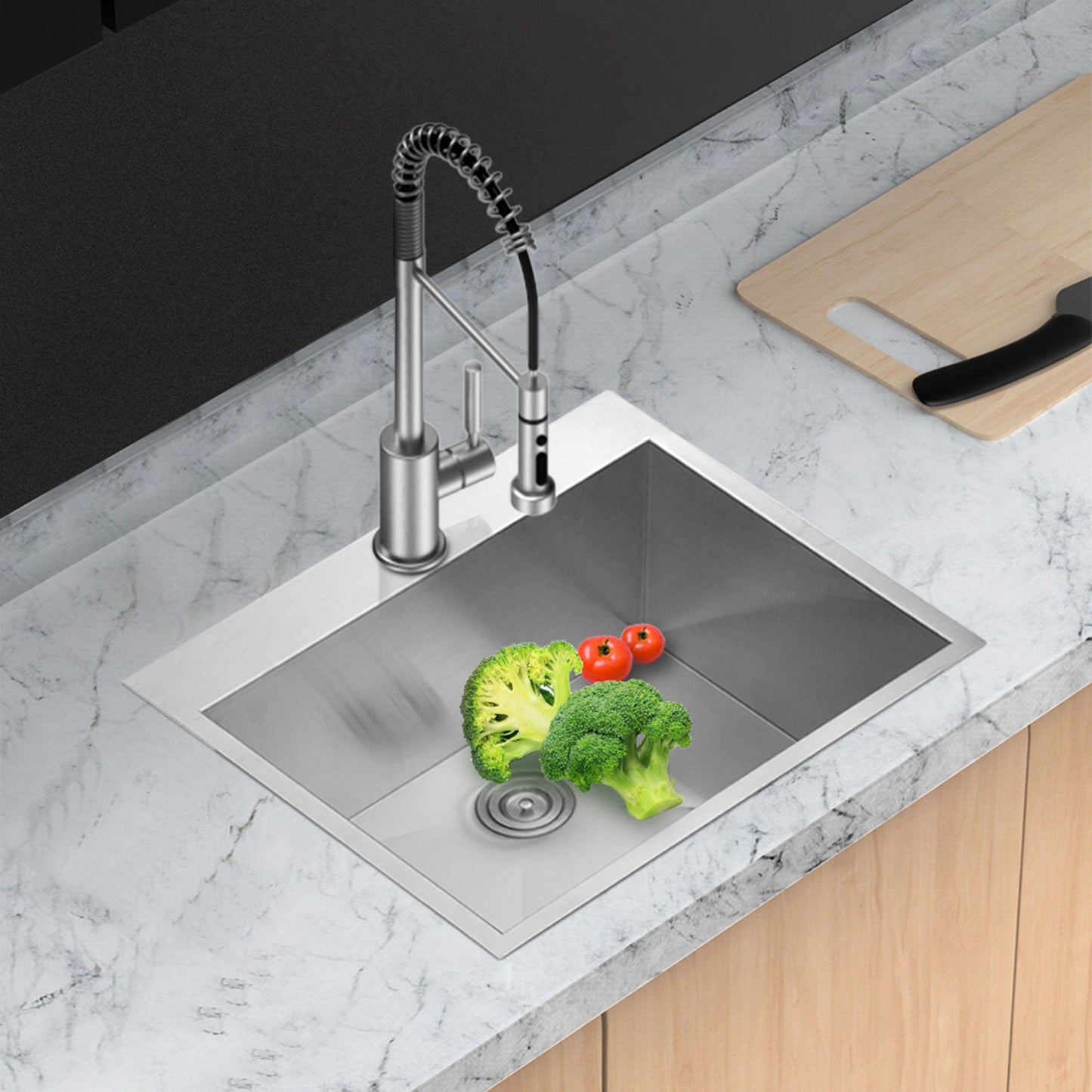 Topmount Brushed Stainless Steel Kitchen Sink
