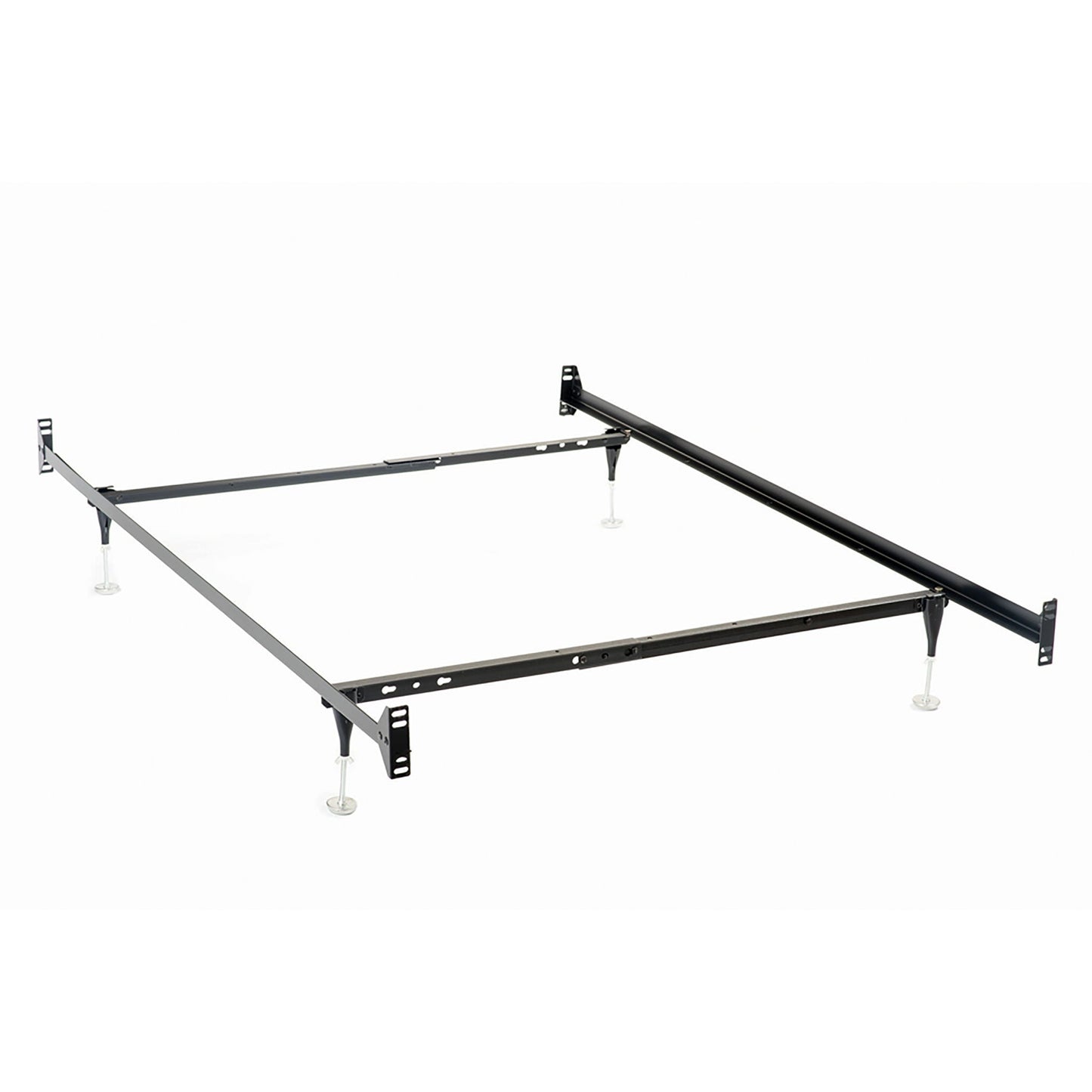 Renee Black Twin Full Bed Frame and Center Beam