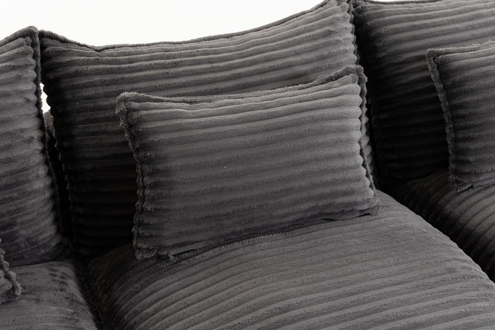 HouseOfZazla 129.8in Cloud Couch modular sectional sofa ribbed cushions on Tampa Home & Garden Store