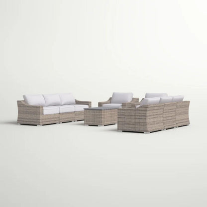 Durable Aluminum Wicker Sofa and Cushions