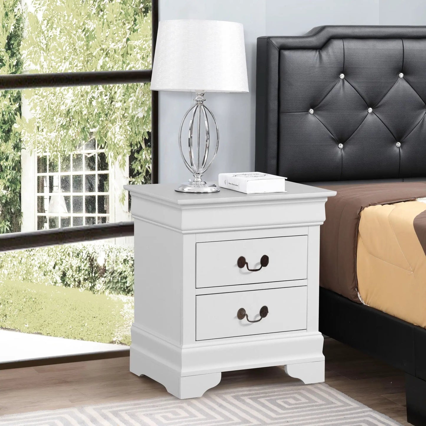 Louis Philippe Nightstand in Wood Veneer